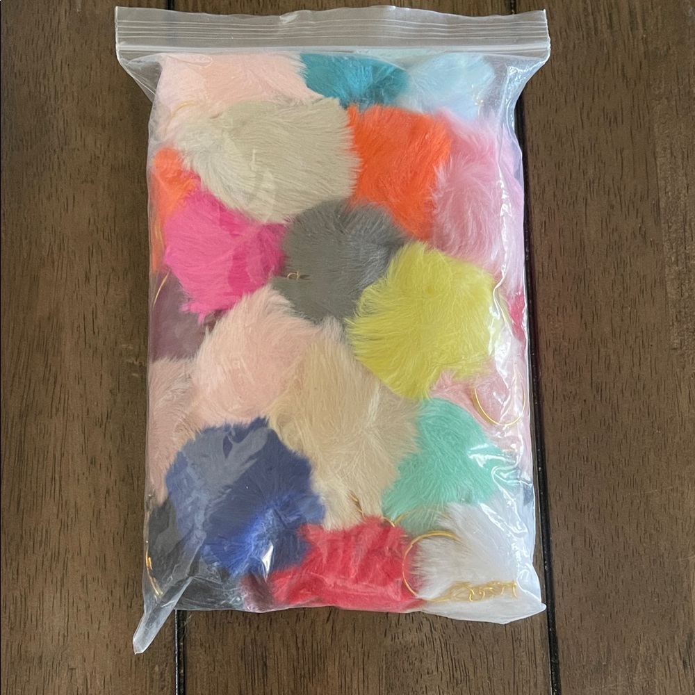Bag of Pom-Pom key chains